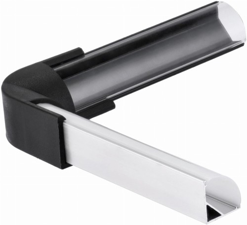 Złączka kątowa czarna do profilu LED narożnego