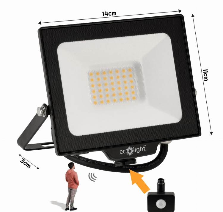 Naświetlacz LED 30W 2w1 biały neutralny Eco Light