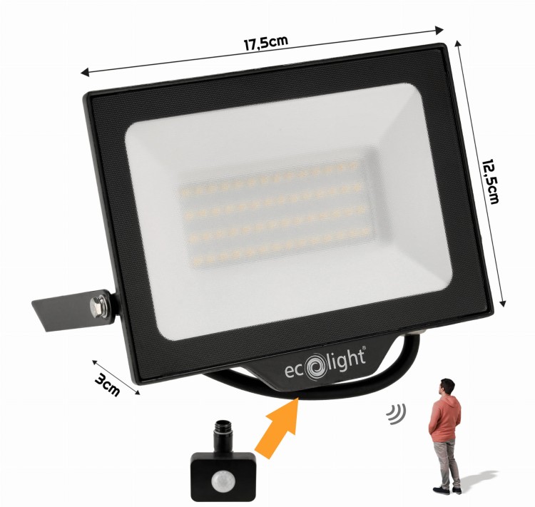 Naświetlacz LED 50W 2w1 biały neutralny Eco Light