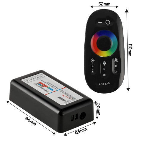 Sterownik + pilot do taśm LED RGBW RF