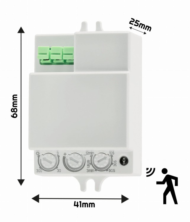 Czujnik ruchu mikrofalowy 180°/360° 300W