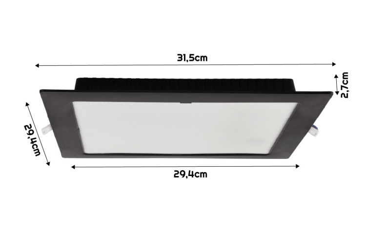 Panel podtynkowy kwadratowy 24W - 2640lm - biały neutralny