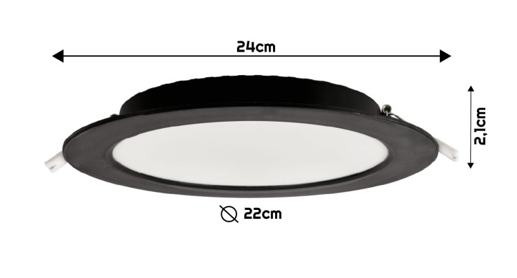 Panel LED wpuszczany okrągły 18W - 1980lm - barwa neutralna