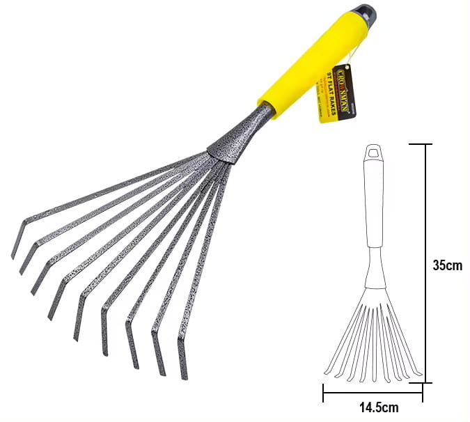 Grabie metalowe 9 ząbków 37cm