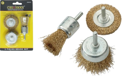 Zestaw szczotek drucianych 3szt.