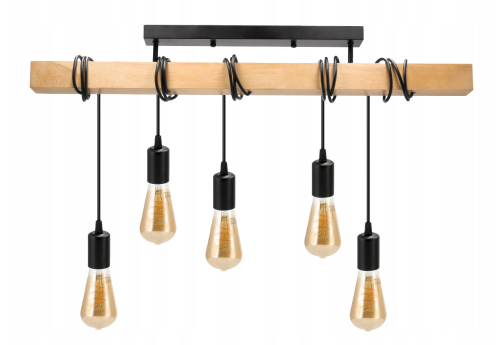 Lampa sufitowa wisząca LED 5x E27 Loft
