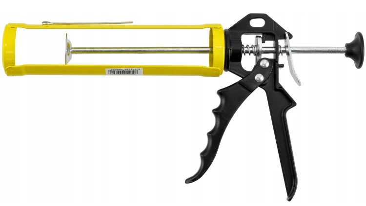 Pistolet do silikonu, kleju mas w tubie ALUMINIOWY