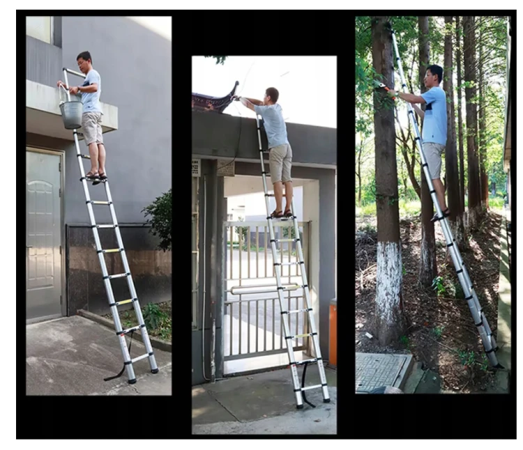 Drabina teleskopowa 13 stopni ALUMINIOWA składana 3,8m