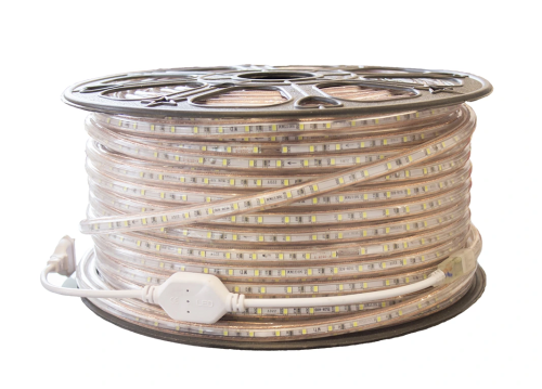 Taśma LED wąż - 230V - 2835 - 1m - 12 W - IP68 - biała zimna