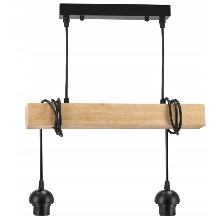 Lampa sufitowa wisząca LED 2xE27 - brylant czarny