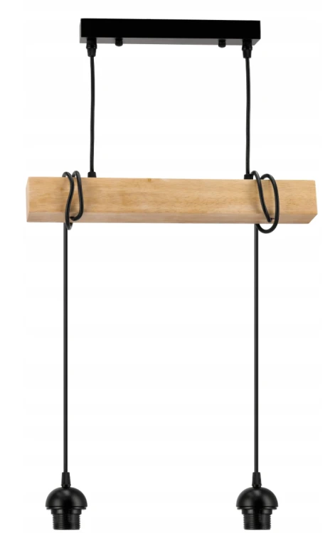 Lampa sufitowa wisząca LED 2xE27 - brylant czarny