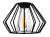 Lampa sufitowa wisząca LED 2xE27 - brylant czarny