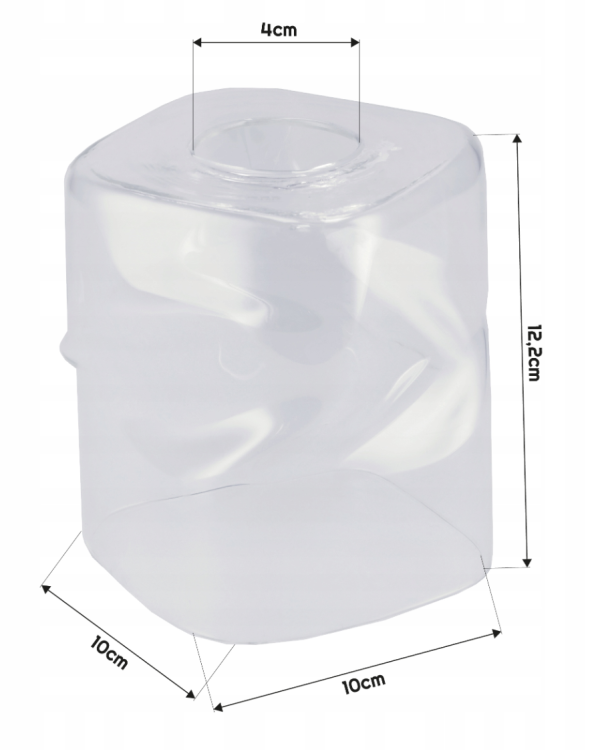 Lampa sufitowa kinkiet LED LED E27 do salonu zwijany kwadrat przeźroczysty