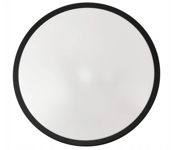 Lampa sufitowa okrągła czarna natynkowa N/T 2x E27