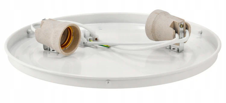 Lampa sufitowa okrągła czarna natynkowa N/T 2x E27