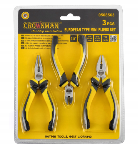 Kombinerki , obcęgi , szczypce - komplet ze stali węglowej