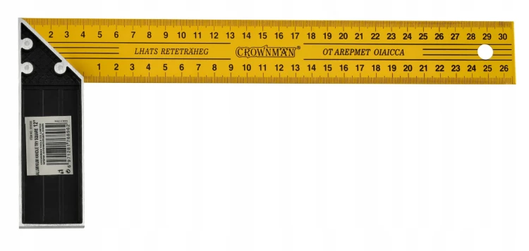 Kątownik stolarski budowlany uniwersalny z podziałką 30cm