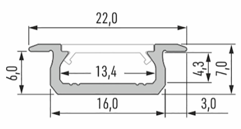 Profil LED LUMINES typ Z biały lakierowany 2,02m