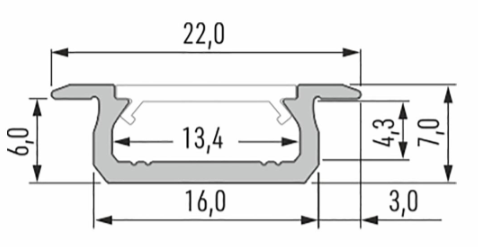Profil LED LUMINES typ Z biały lakierowany 1m