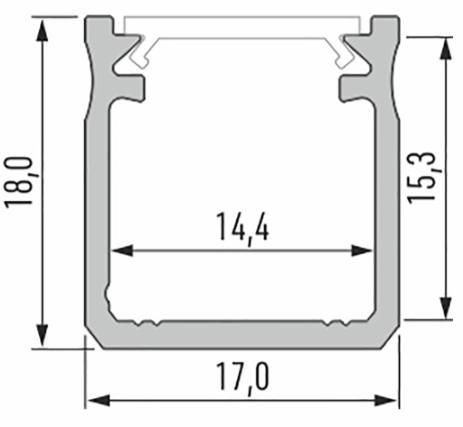 Profil LED LUMINES typ Y surowy 1m