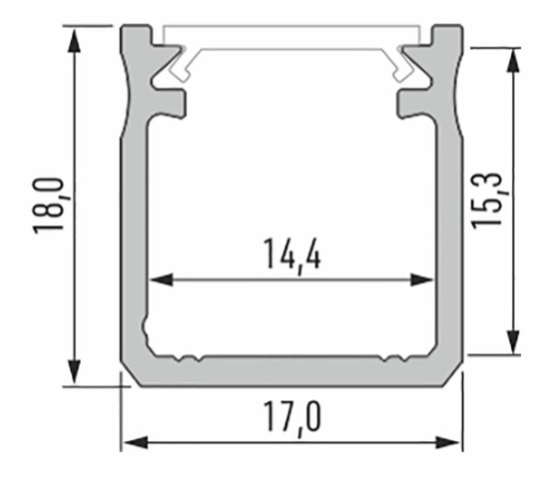 Profil LED LUMINES typ Y srebrny anodowany 2,02m