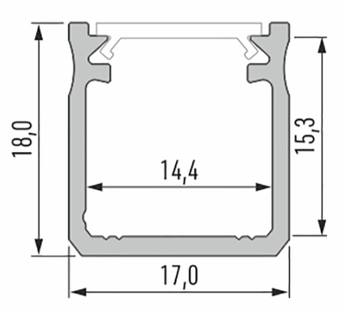 Profil LED LUMINES typ Y srebrny anodowany 1m