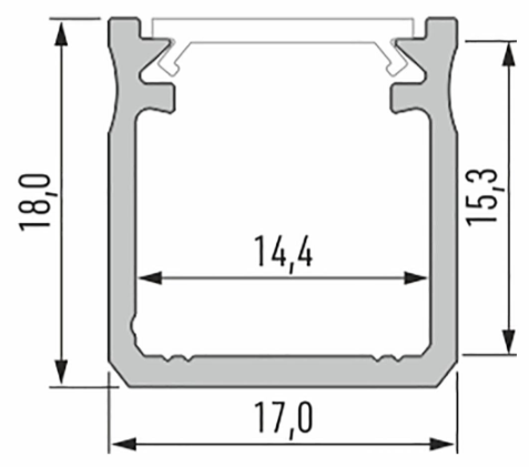 Profil LED LUMINES typ Y czarny anodowany 2,02m