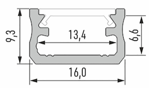 Profil LED LUMINES typ A czarny anodowany 2,02m