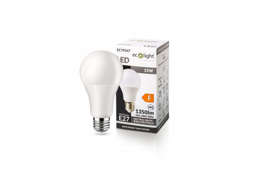 Żarówka LED - E27 - 15W - 1350Lm - biała neutralna 4000K Eco Light 230V