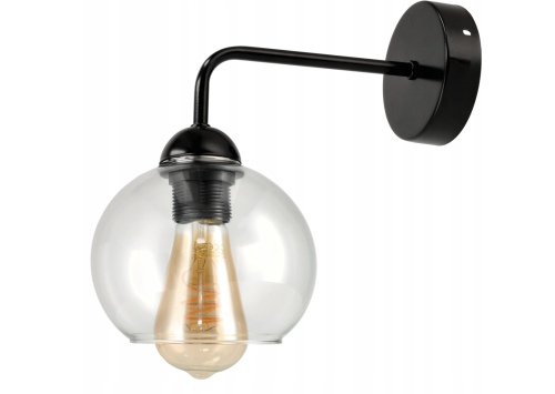 Lampa Sufitowa Ścienna LOFT LED 1x E27 Szklana Kula przezroczysta