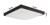 Plafon LED 2xE27 kwadratowy czarny z żarówkami LED - Zestaw