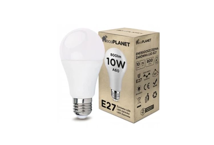 Plafon LED 2xE27 kwadratowy czarny z żarówkami LED - Zestaw