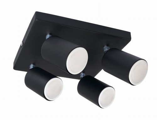 Oprawa sufitowa 4xGU10 kwadrat czarna VIKI