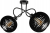Lampa Sufitowa Żyrandol LED LOFT ZAWIJANA 2XE27 Drewniana Czarna
