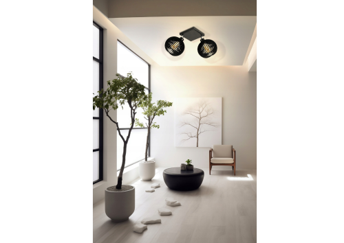 Lampa Sufitowa LED Żyrandol Drewniany Do Pokoju 2xE27 Drewniana