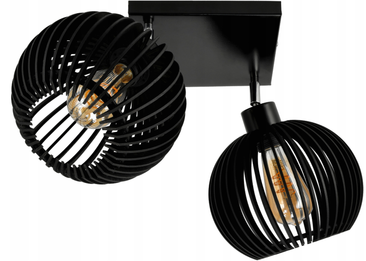 Lampa Sufitowa LED Żyrandol Drewniany Do Pokoju 2xE27 Drewniana