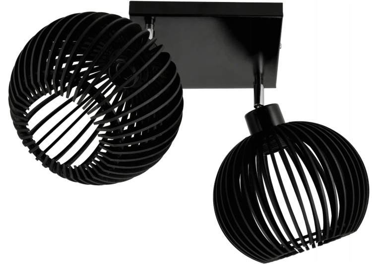 Lampa Sufitowa LED Żyrandol Drewniany Do Pokoju 2xE27 Drewniana