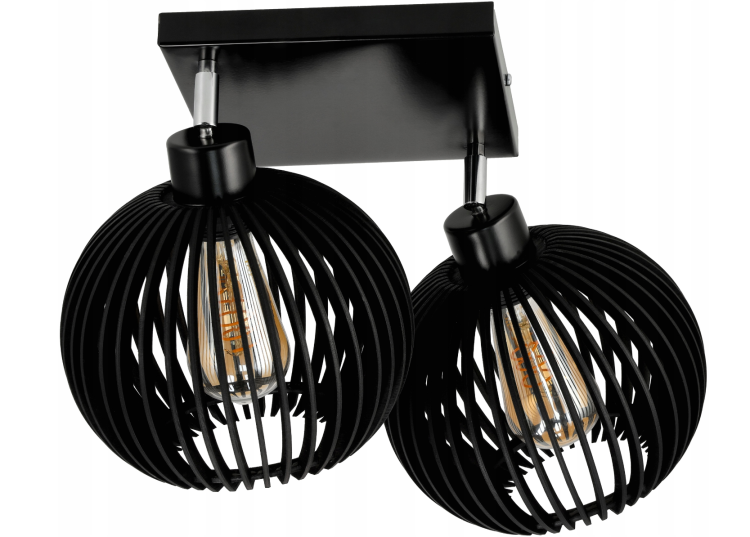 Lampa Sufitowa LED Żyrandol Drewniany Do Pokoju 2xE27 Drewniana