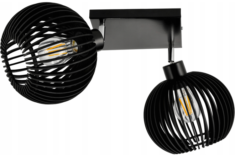 Lampa Sufitowa LED Żyrandol Drewniany Do Pokoju 2xE27 Drewniana