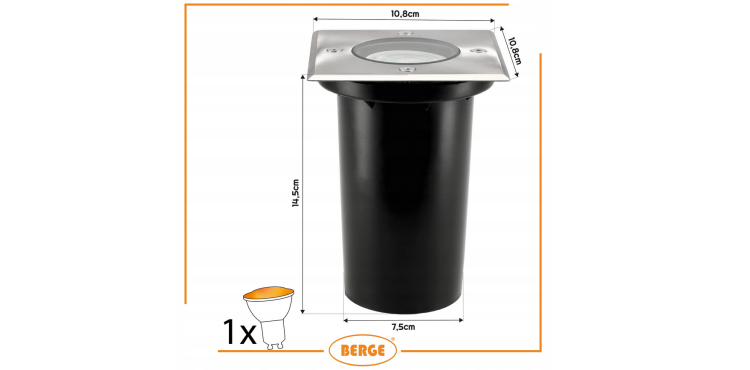 Lampa / oprawa najazdowa LED IP65 - GU10 - 230V - do kostki