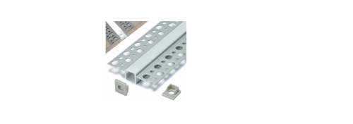 Zaślepka do profilu LED aluminiowego do płyt GK 2szt - szara