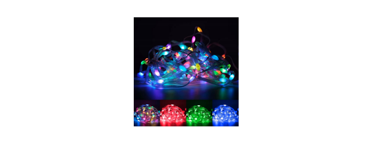 Lampki choinkowe IP65 taśma LED RGB 10m