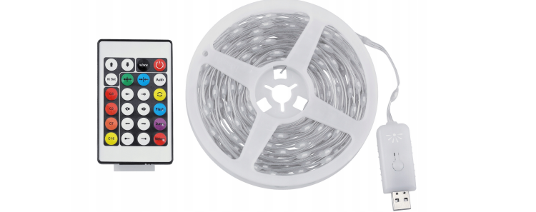 Lampki choinkowe IP65 taśma LED RGB 10m