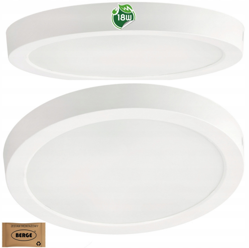 Plafon LED natynkowy 18W - 1980lm - 4000k - biały okrąg