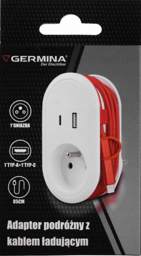 Ładowarka sieciowa do telefonu z kablem ładującym