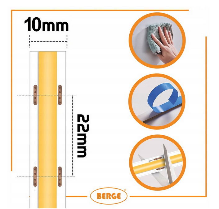 Taśma LED COB Neon 24V - 528D - 15W/m -IP20 - 50m - 1650lm - barwa ciepła