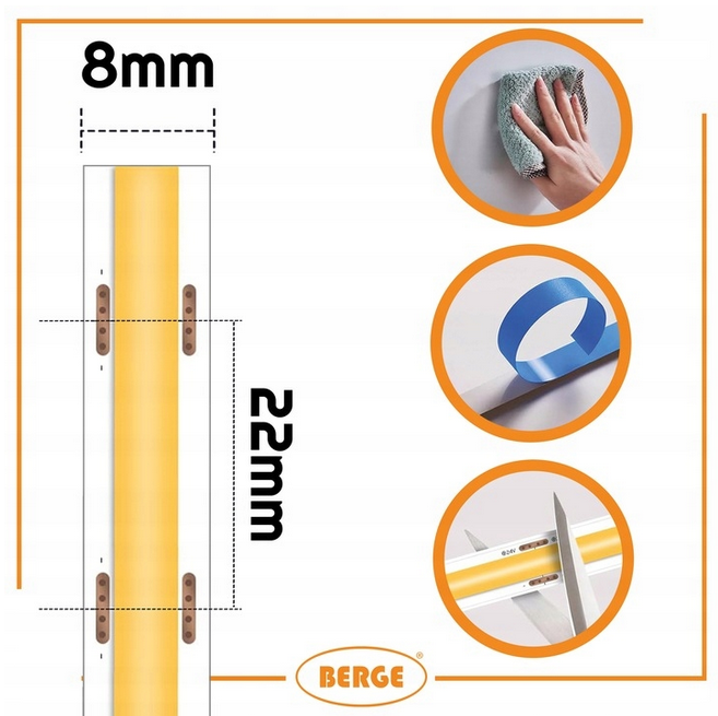 Taśma LED COB Neon 12V - 480D - 9W/m -IP20 - 5m - 990lm - barwa ciepła