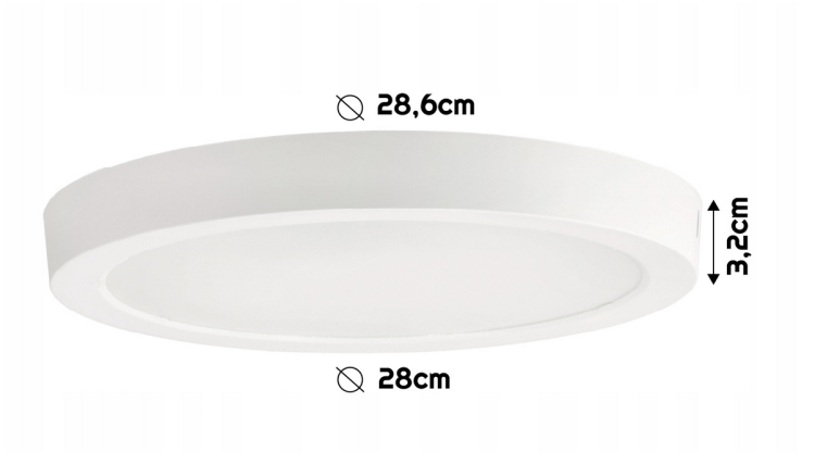 Panel LED natynkowy okrągły 24W - 2640lm - barwa neutralna