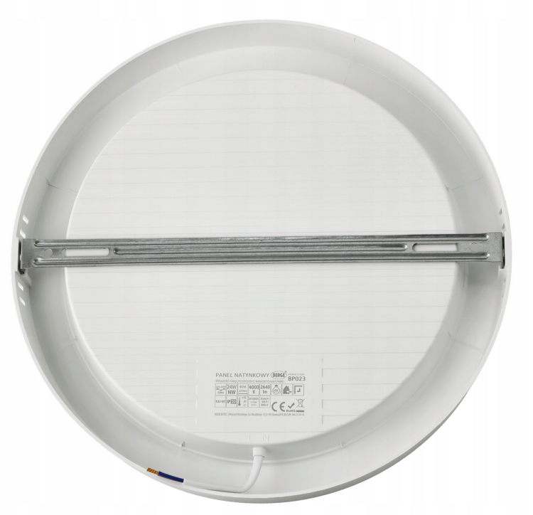 Panel LED natynkowy okrągły 24W - 2640lm - barwa neutralna
