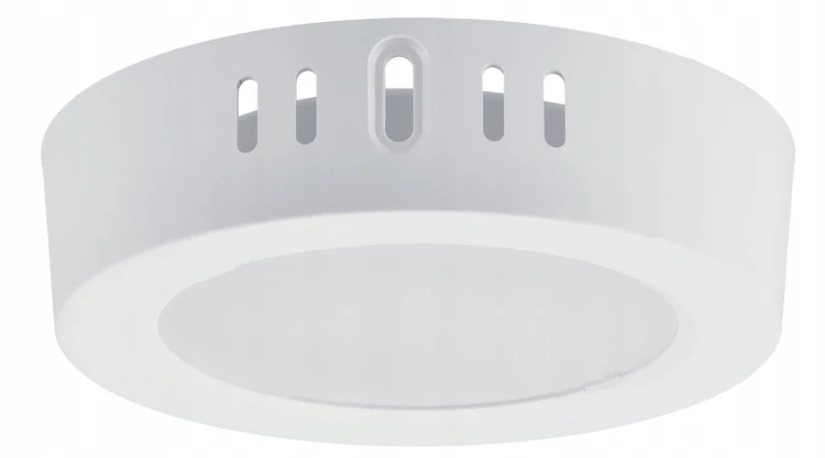 Panel LED natynkowy okrągły 6W - 660lm - barwa neutralna